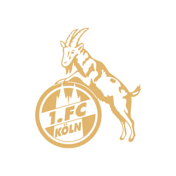 1. FC Köln Aufkleber transparent (gold) ca